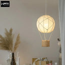 White hot air balloon chandelier – kids room macrame pendant light
