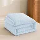 White king size seersucker quilt bedroom soft all season comforter