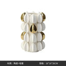 White lemon carambola design ceramic vase living room decor