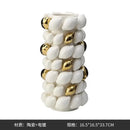 White lemon carambola design ceramic vase living room decor