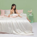 DecorBites™ Cool Feel Summer Quilt: Grade A Ice, Extra Soft, Quick Drying Quilted Blanket