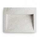 White Limestone Hidden Drain Rectangular Vessel Sink - 18"x21.4"x4" - Honed