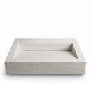 White Limestone Hidden Drain Rectangular Vessel Sink - 18"x21.4"x4" - Honed