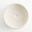 White Limestone Round Vessel Sink - 16"x6" - Honed