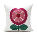 White love floral decorative sofa pillowcase living room cushion cover