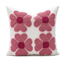 White love floral decorative sofa pillowcase living room cushion cover