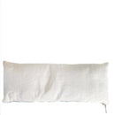 White Lumbar Pillow | Vintage Cushions for Modern Decor