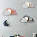 White macaron led cloud wall lamps for children bedroom