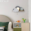 White macaron led cloud wall lamps for children bedroom