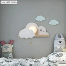 White macaron led cloud wall lamps for children bedroom