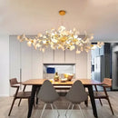 White orchid decorbites ginkgo chandelier living room pendant light