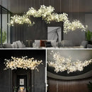 White orchid decorbites ginkgo chandelier living room pendant light