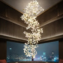 White orchid decorbites ginkgo chandelier living room pendant light