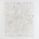 White Pearl Honed Autumn Leaf Marble Mosaics 11 13/16x13 9/16