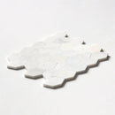 White Pearl Honed Autumn Leaf Marble Mosaics 11 13/16x13 9/16