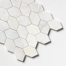 White Pearl Honed Autumn Leaf Marble Mosaics 11 13/16x13 9/16