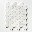 White Pearl Honed Autumn Leaf Marble Mosaics 11 13/16x13 9/16