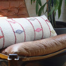 White Lumbar Pillow | Vintage Cushions for Modern Decor