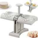 White plastic double head dumplings press and ravioli maker kitchen tool