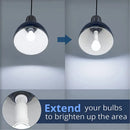White plastic e27 socket extender lamp adapter kitchen light fitting