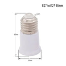 White plastic e27 socket extender lamp adapter kitchen light fitting