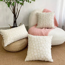White plum blossom butterfly cushion cover living room tasseled pillow
