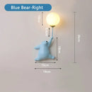 White polar bear night light moon lamp for kids bedroom