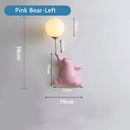 White polar bear night light moon lamp for kids bedroom