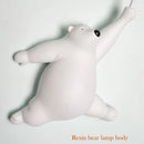 White polar bear night light moon lamp for kids bedroom