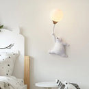 White polar bear night light moon lamp for kids bedroom