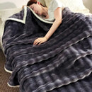 DecorBites™ Bubble Velvet Blanket: Soft Cozy Flannel Sofa Cover, Single/Double, Office Nap & Air Conditioning