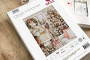 White Santa With Christmas Tree BU5019L Counted Cross-Stitch Kit