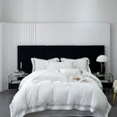 White satin lace 1200tc egyptian cotton bedding set bedroom