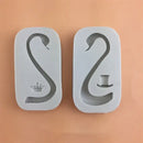 White silicone 3d wings cake mold kitchen swan neck decoration