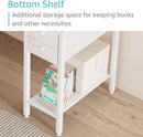 White 40 Inch Computer Desk With Drawers For Small Space Home Office