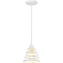 White spiral iron cage ring pendant light kitchen living room