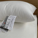White textured cotton rectangle neck pillow bedroom bedding