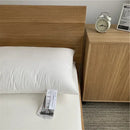 White textured cotton rectangle neck pillow bedroom bedding