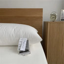 White textured cotton rectangle neck pillow bedroom bedding