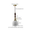 White textured glass and brass pendant light dining room ceramic led