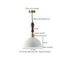 White textured glass and brass pendant light dining room ceramic led