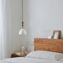 White textured glass and brass pendant light dining room ceramic led