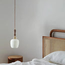 White textured glass and brass pendant light dining room ceramic led