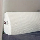White textured headboard pillow wedge bedroom mattress gap filler