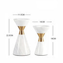 White volakos marble wedding candlesticks gold metal dining room decor