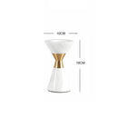 White volakos marble wedding candlesticks gold metal dining room decor