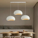 White wabi sabi triple dome pendant lamp dining room