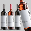 White Wedding Milestone Wine Label Set