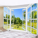 White window landscape wall tapestry bedroom scenic 3d view