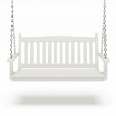 SimplyPoly 4 Foot Amish Made Mission Recycled Plastic Porch Swing, Birchwood Wood Grain